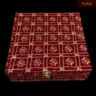 Multi-Purpose Storage Box; Jewellery Box; Jewellery Organiser - Handmade/Maroon