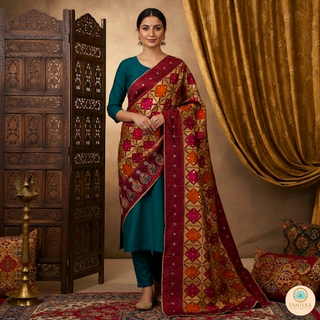 The Bridal Shagun Phulkari Dupatta