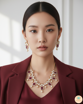 The Verra Necklace Set (Red)