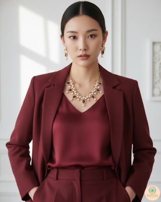 The Verra Necklace Set (Red)
