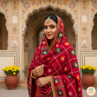 The Royal Ruby Phulkari Dupatta