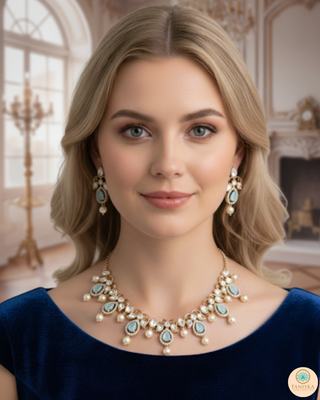 The Verra Necklace Set (Baby Blue)