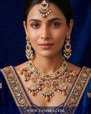 Azure Royale Kundan & Pearl Jewelry Set
