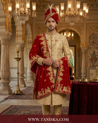 The Royal Heritage Barat Velvet Shawl