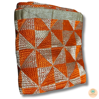 The Tangerine Glam Phulkari Dupatta