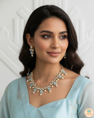 The Verra Necklace Set (Baby Blue)