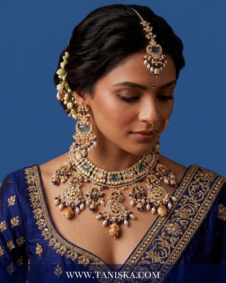 Azure Royale Kundan & Pearl Jewelry Set