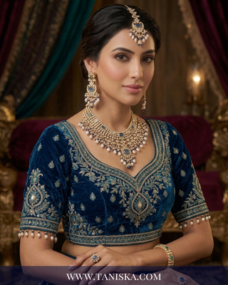 Azure Royale Kundan & Pearl Jewelry Set