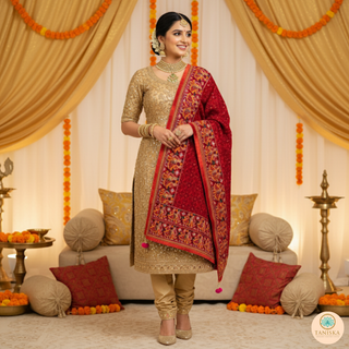 The Dulha-Dulhan Phulkari Dupatta
