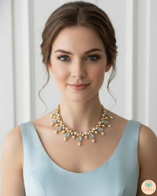 The Verra Necklace Set (Baby Blue)