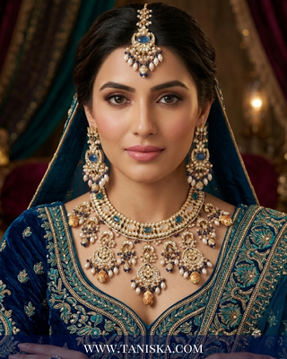 Azure Royale Kundan & Pearl Jewelry Set