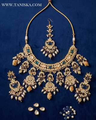 Azure Royale Kundan & Pearl Jewelry Set