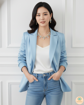 The Verra Necklace Set (Baby Blue)