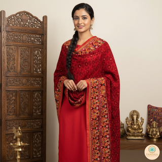 The Dulha-Dulhan Phulkari Dupatta