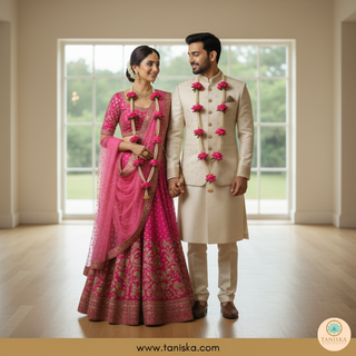 Pink Bride-Groom Mala