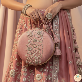 The Dusky Rose Bloom Clutch Bag - Clutch Bag