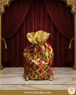 Decorative Drawstring Gift Bag (Multi)