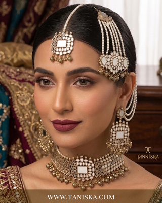 Mirror Mosaic & Pearl Bridal Set