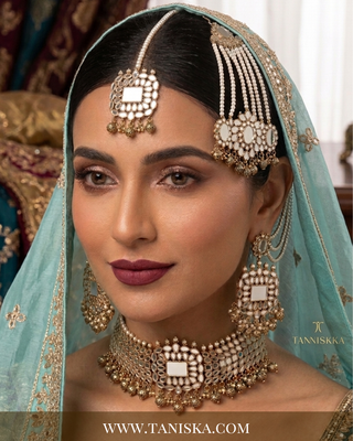 Mirror Mosaic & Pearl Bridal Set