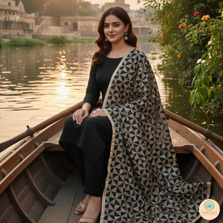 The Midnight Glam Phulkari Dupatta