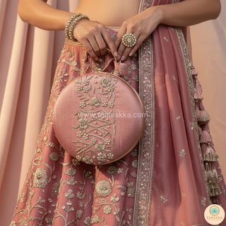 The Dusky Rose Bloom Clutch Bag
