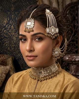 Mirror Mosaic & Pearl Bridal Set