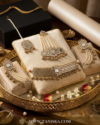 Mirror Mosaic & Pearl Bridal Set