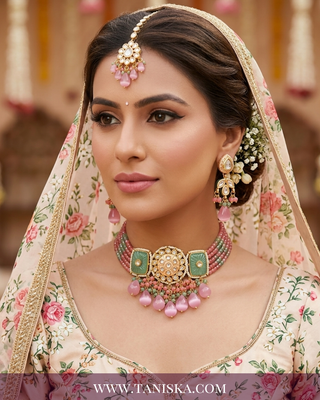 Rose & Mint Meenakari Bridal Set