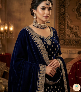 The Midnight Royale Navy & Pearl Reverse AD Choker Set