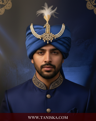 The Grand Vizier | Ornate Kundan & Ivory Plume Kalgi