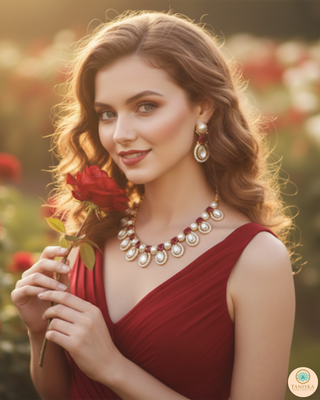 The Verra Necklace Set (Red)