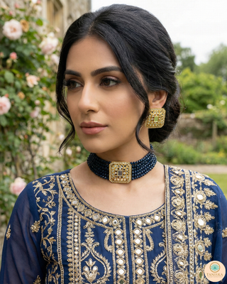 GLASS Choker Necklace Set