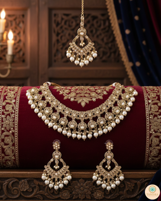 The Royal Pearl-Droplet Necklace Set