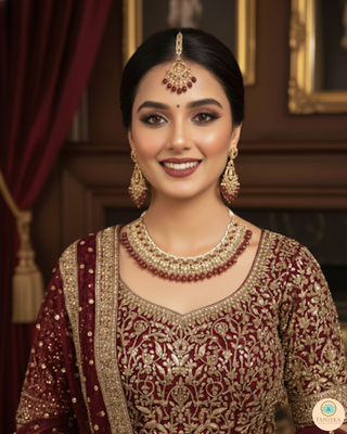 The Majestic Pearl-Droplet Necklace Set