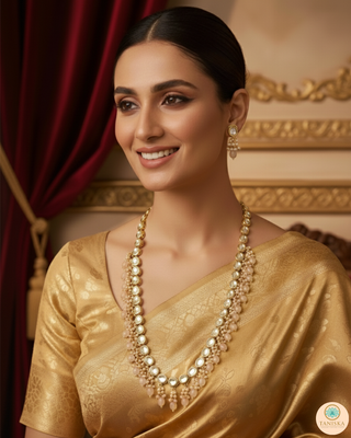 The Sovereign Ishani Heritage Haar (Peach)