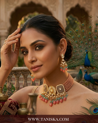 The Mayura Imperial Meenakari Choker Set