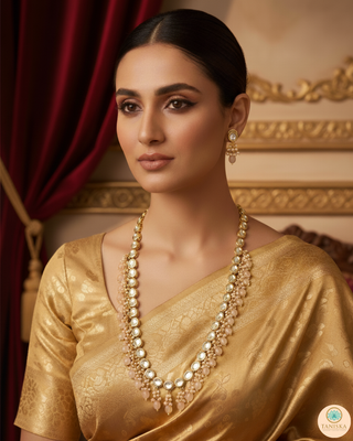 The Sovereign Ishani Heritage Haar (Peach)