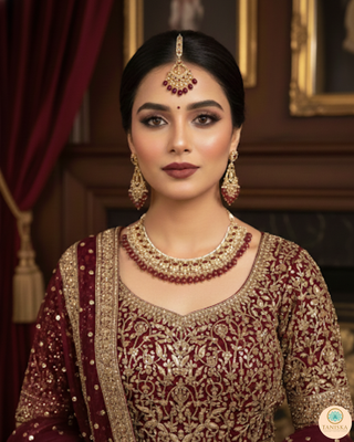 The Majestic Pearl-Droplet Necklace Set