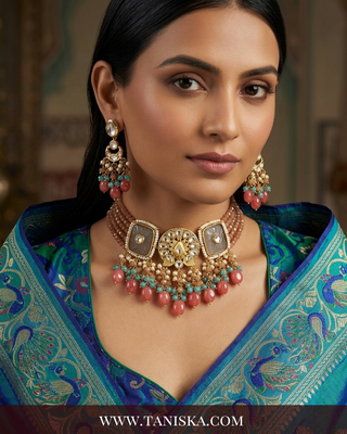 The Mayura Imperial Meenakari Choker Set