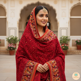 The Dulha-Dulhan Phulkari Dupatta