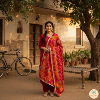 The Patiala Bagh Phulkari Dupatta