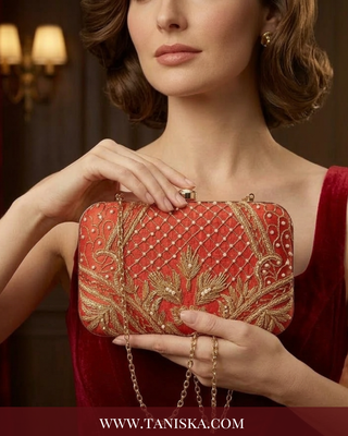 The Vermillion Heritage Bridal Clutch