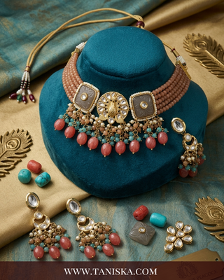 The Mayura Imperial Meenakari Choker Set