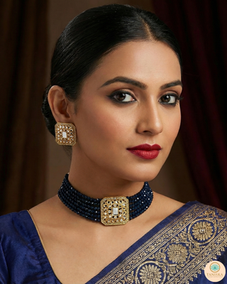 GLASS Choker Necklace Set