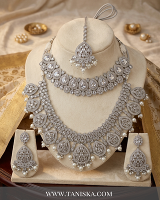 The Chandni Silver Reverse AD Bridal Suite