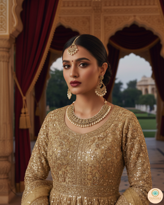 The Majestic Pearl-Droplet Necklace Set