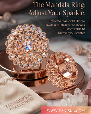 The Iridescent Rose Gold Medallion Ring