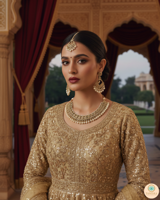 The Majestic Pearl-Droplet Necklace Set