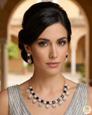 The Verra Necklace Set (Royal Blue)