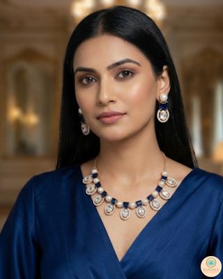 The Verra Necklace Set (Royal Blue)